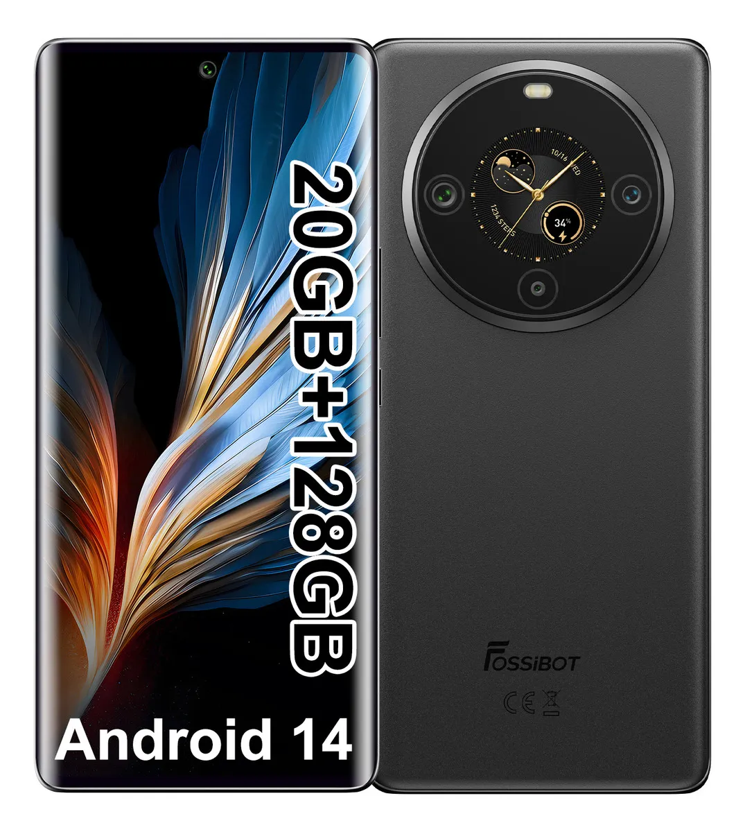 Celular M&oacute;vil Fossibot S3 Pro Dual Sim 20gb Ram 128gb Rom color Negro