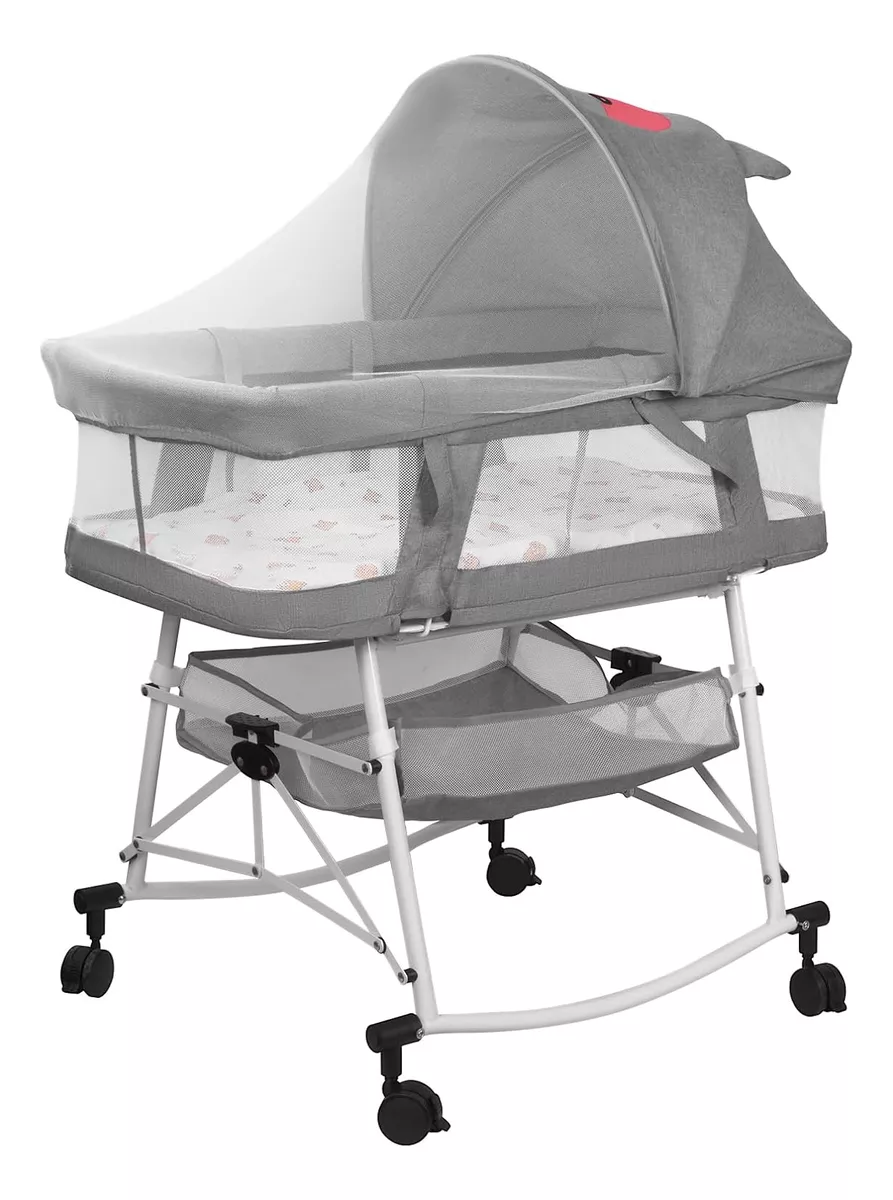 Cuna Plegable 3 En 1 Con Colchón Y Mosquitera
