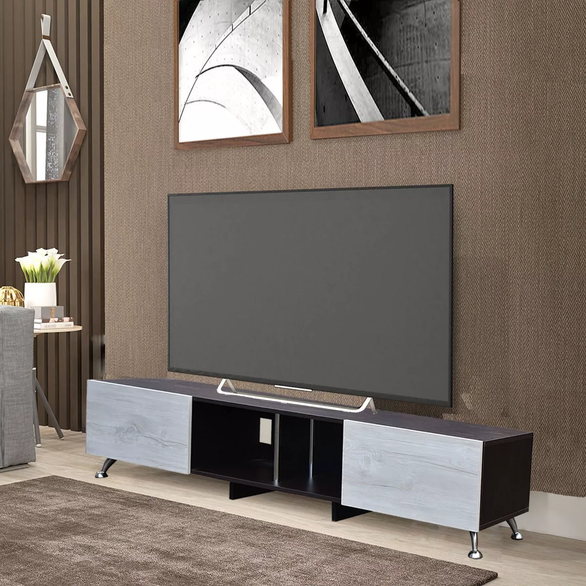 Centro De Entretenimiento Tv,hogare,london, Mueble Tv 90, Rg