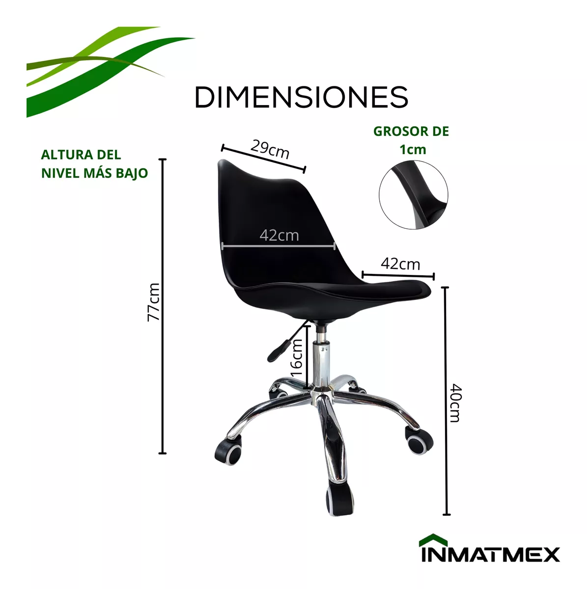 Set 2 Sillas Acolchonadas Ergonómica Eames Inmatmex