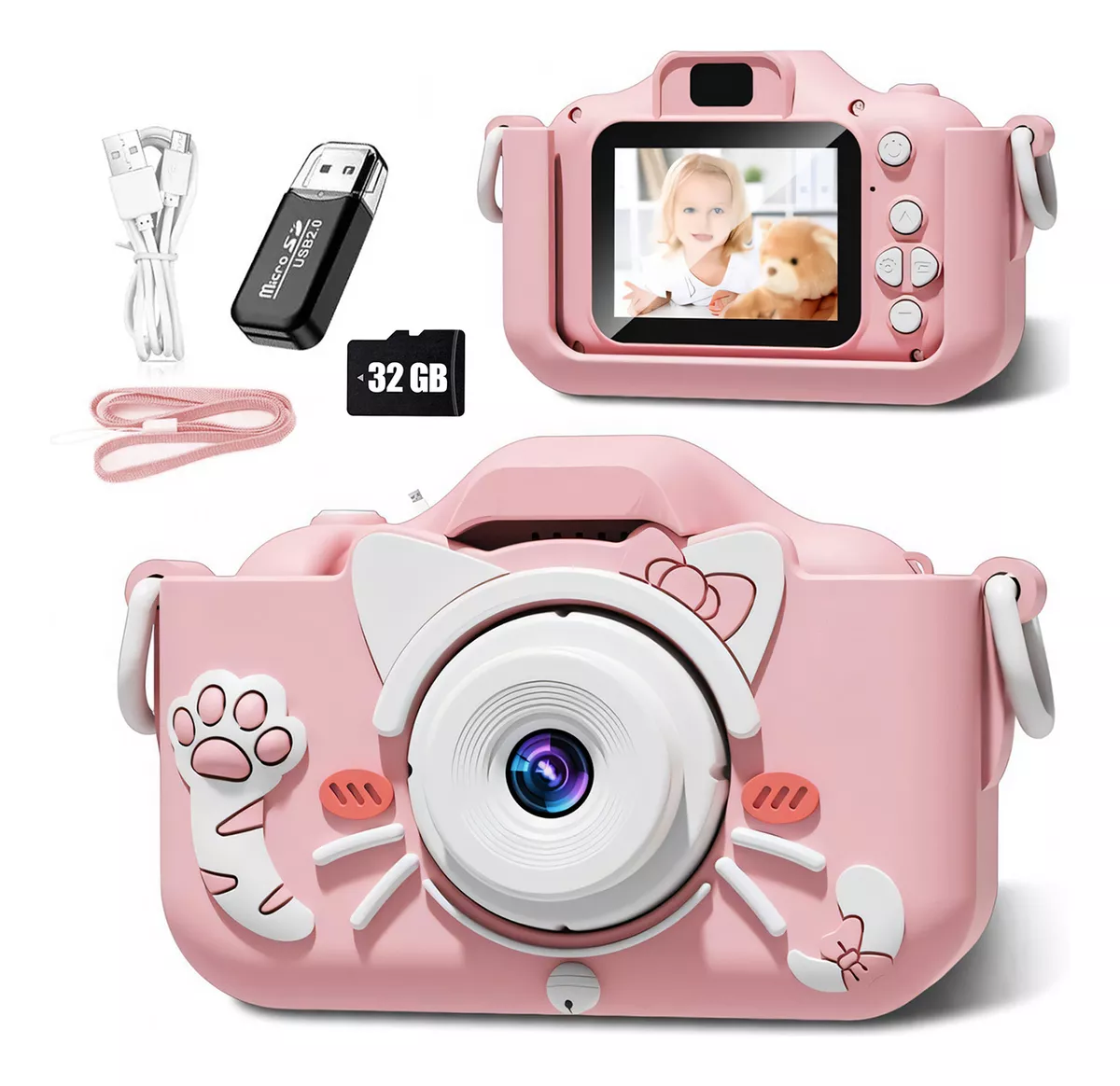 Cámara Digital Para Niños Video Regalo Jueguete C/tarjeta Sd