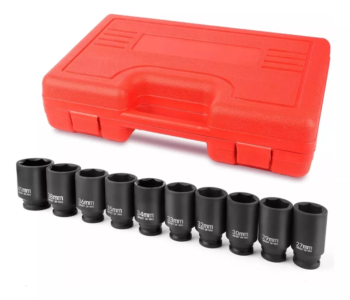 10 Pcs Juego De Dados Impacto 1/2 Grandes 27-41mm Uso Pesado