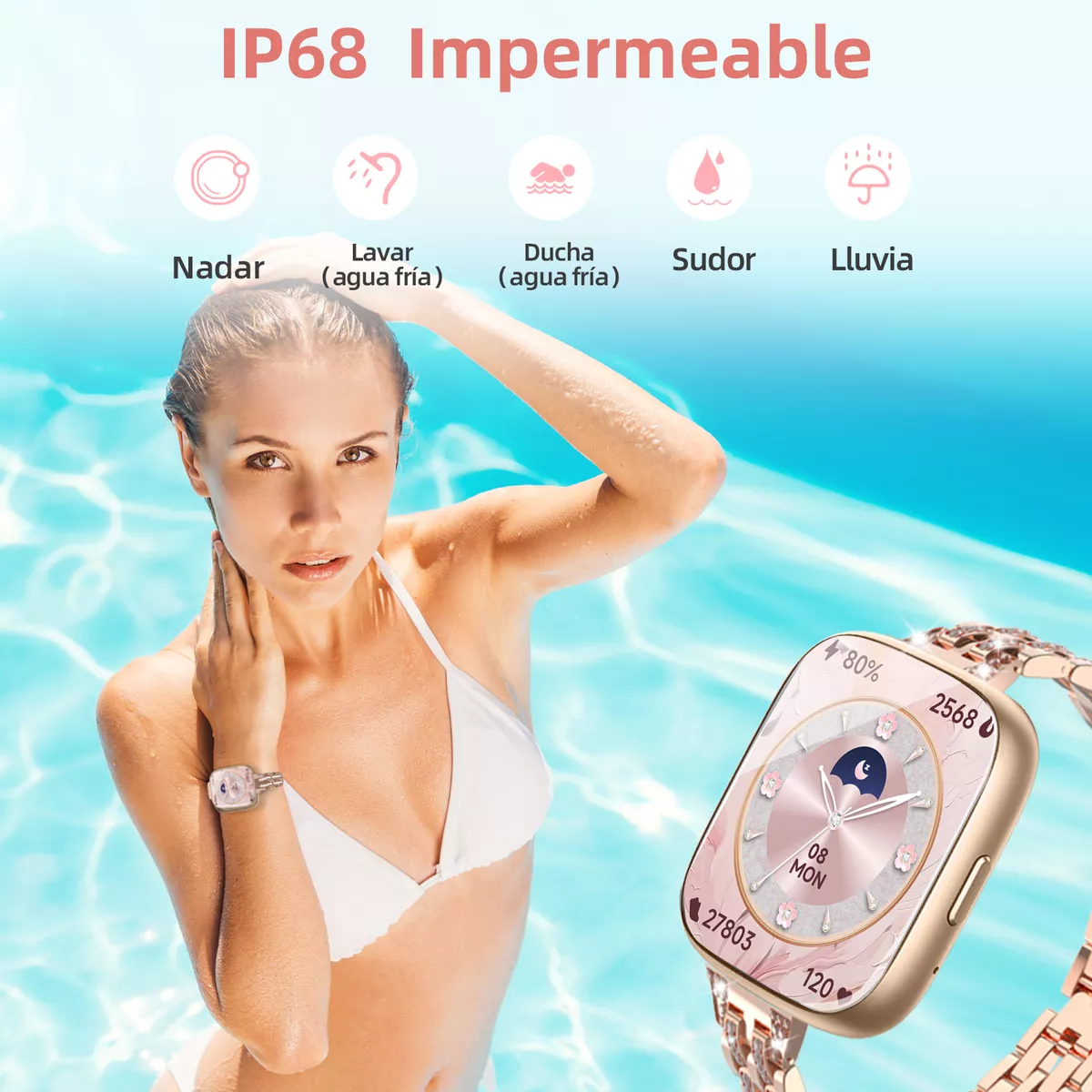 Smartwatch Reloj Inteligente Mujer Bluetooth Llamadas Alexa