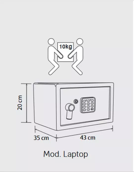 Caja Fuerte De Seguridad Para Laptop Y Documentos