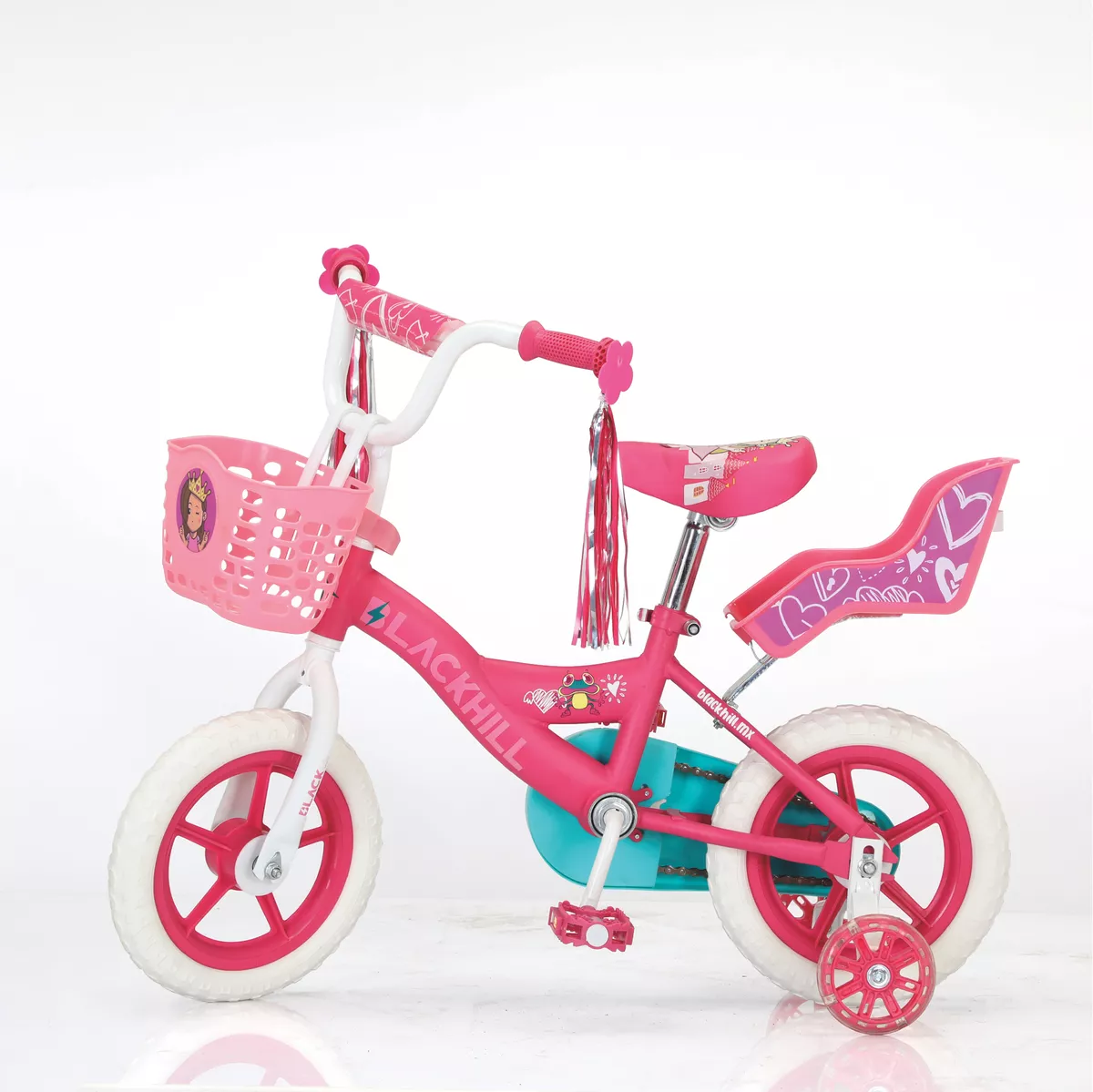Bicicleta Infantil Peka R-12 Rosa Pastel.