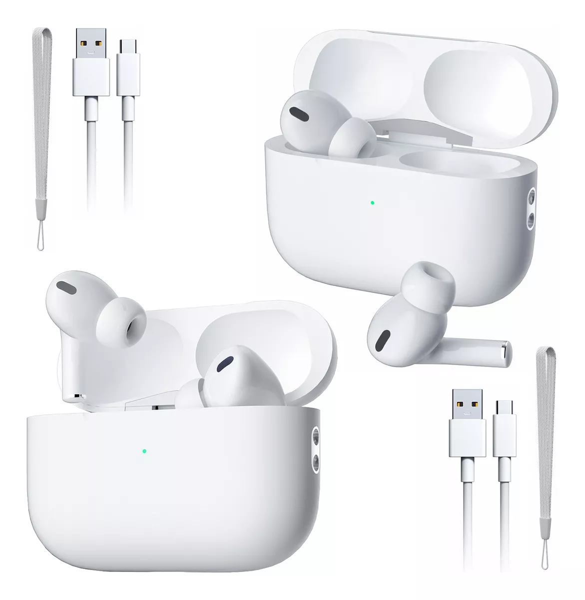 Mvpsmart R30 In-ear Bluetooth 2 Pcs Gamer Con Estuche Tipo-c color Blanco