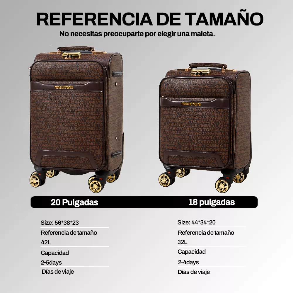 Set 2 Maletas kit Viaje Mano 18+20in Maletas De Viaje 10 Kg