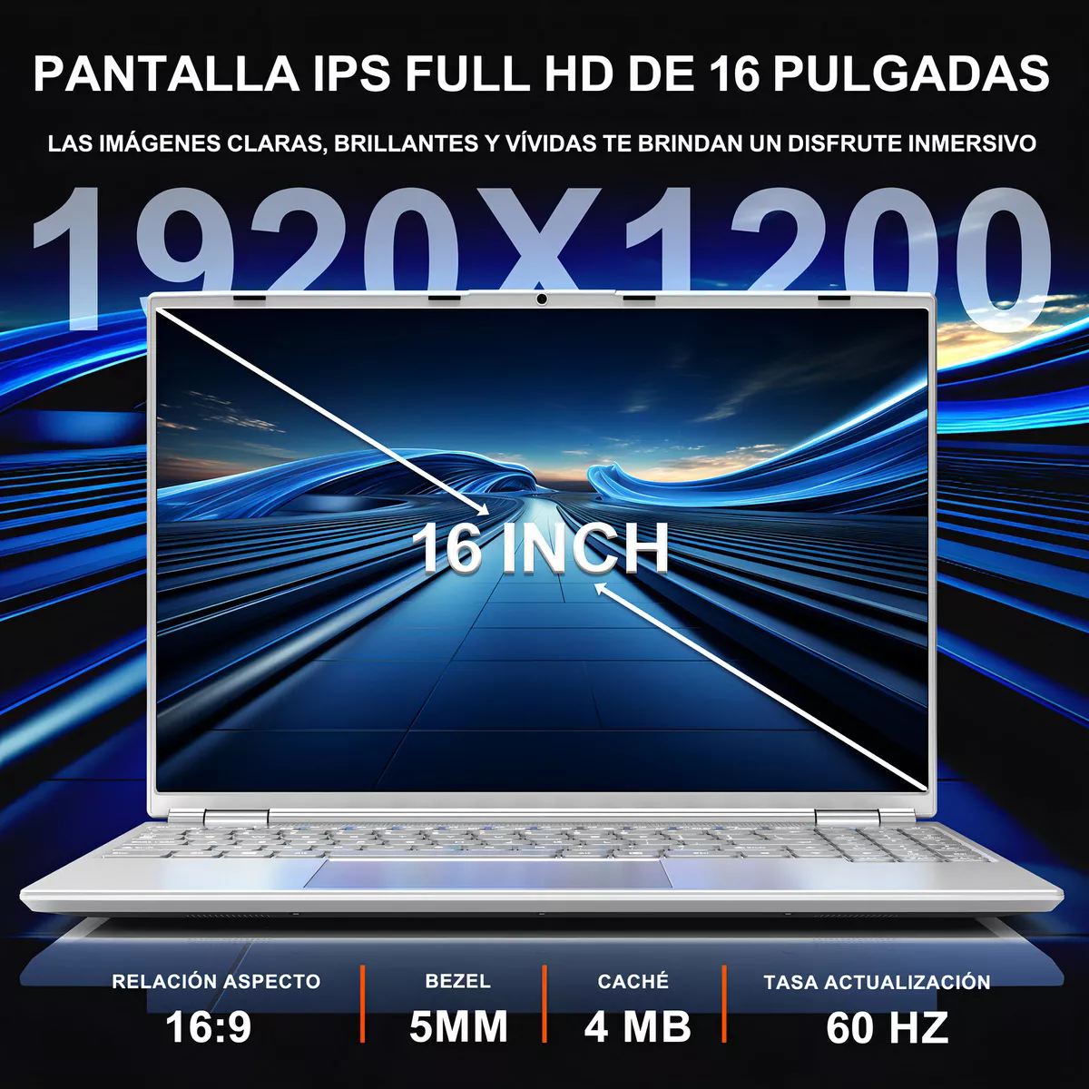 Ultrabook Bigview Xbook Plateado 16 Inch Laptop Gamer Intel Celeron N5095 Notebook 8gb De Ram 512gb Ssd Intel Uhd Graphics 600 Top 60 Hz 1920x1200px 16:10 Windows 11 Pro Plateada