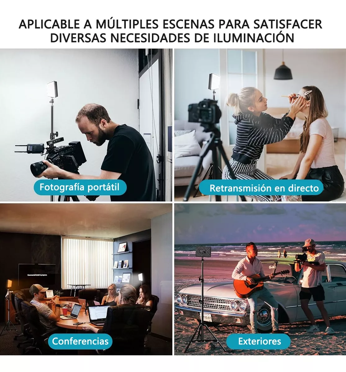 kit Led Usb De Luz Video Iluminación Fotografía 2pcs
