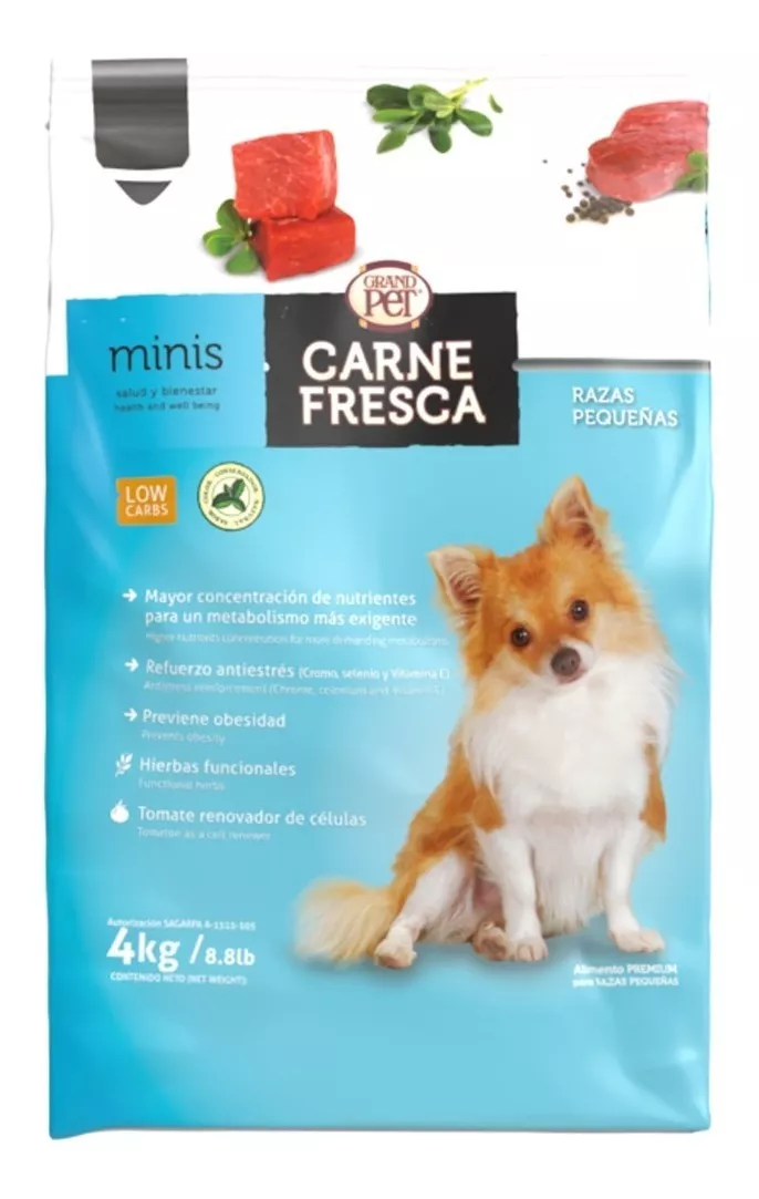 Alimento Croqueta Carne Fresca Mini Adulto Raza Pequeña 15kg