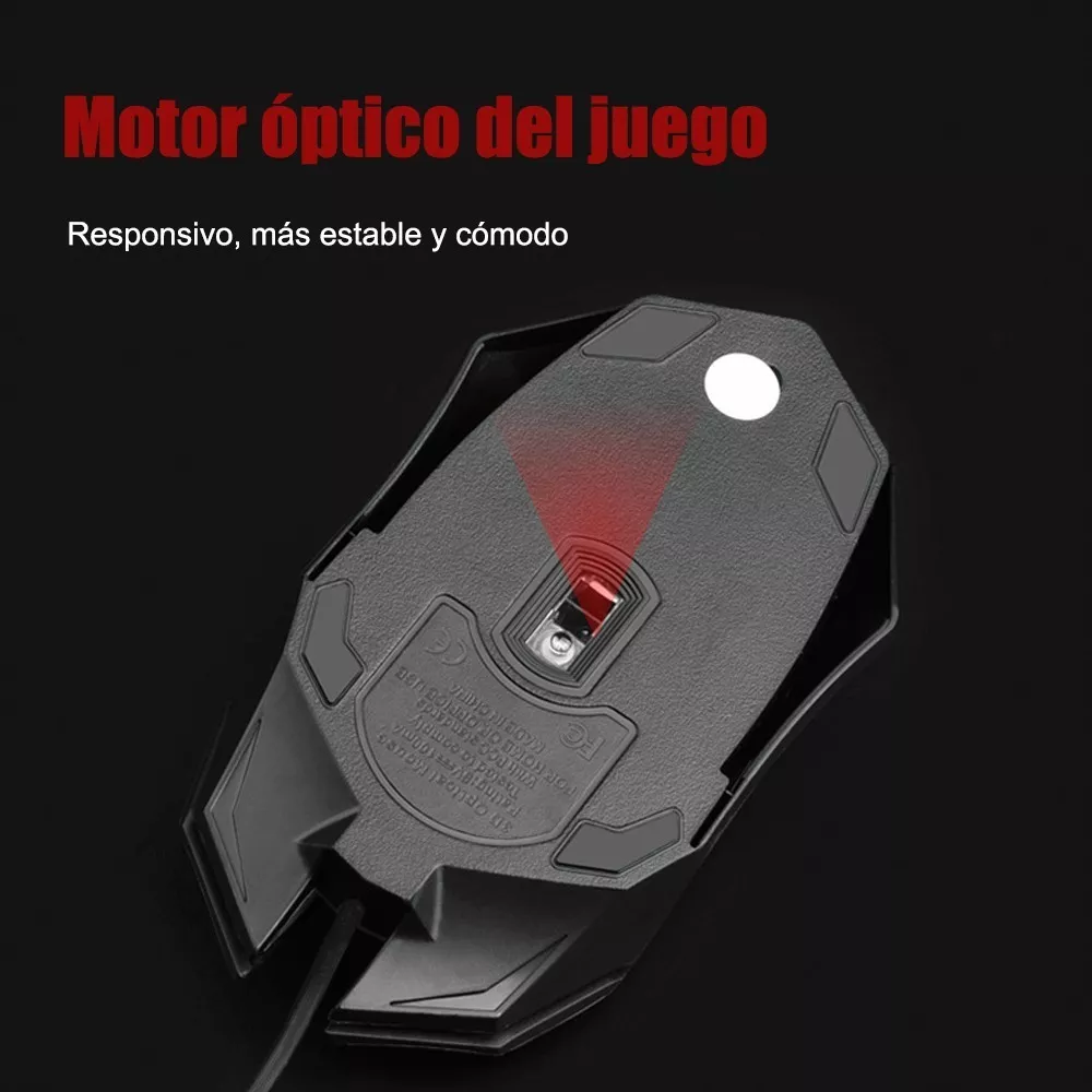 Combo Teclado Y Mouse Alambrico Con Luz Para Juego Ivarma
