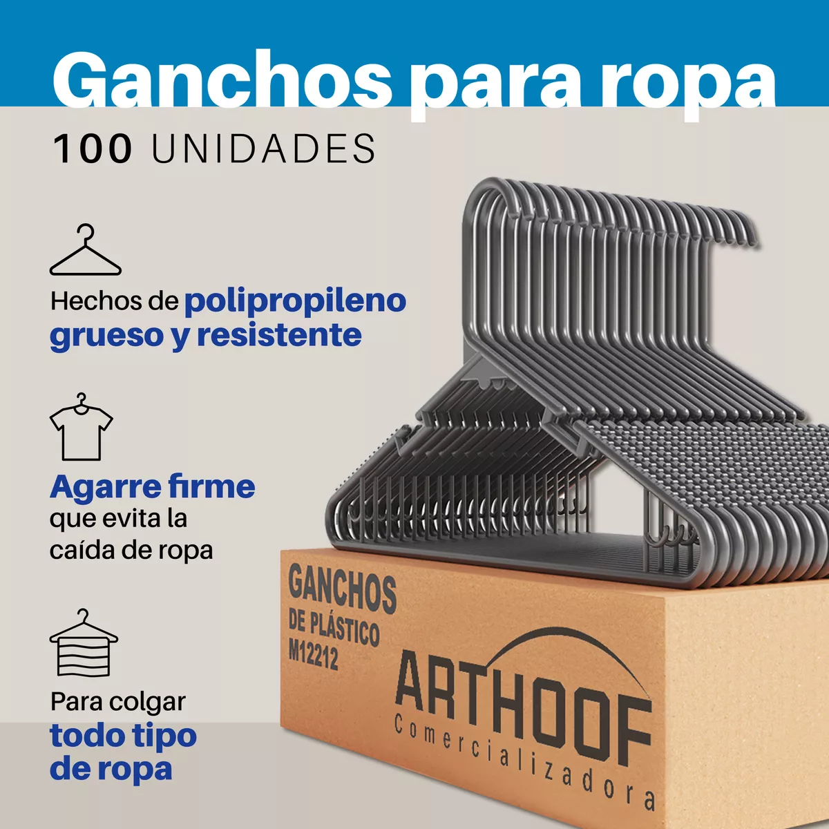 100 Ganchos Para Ropa Grandes