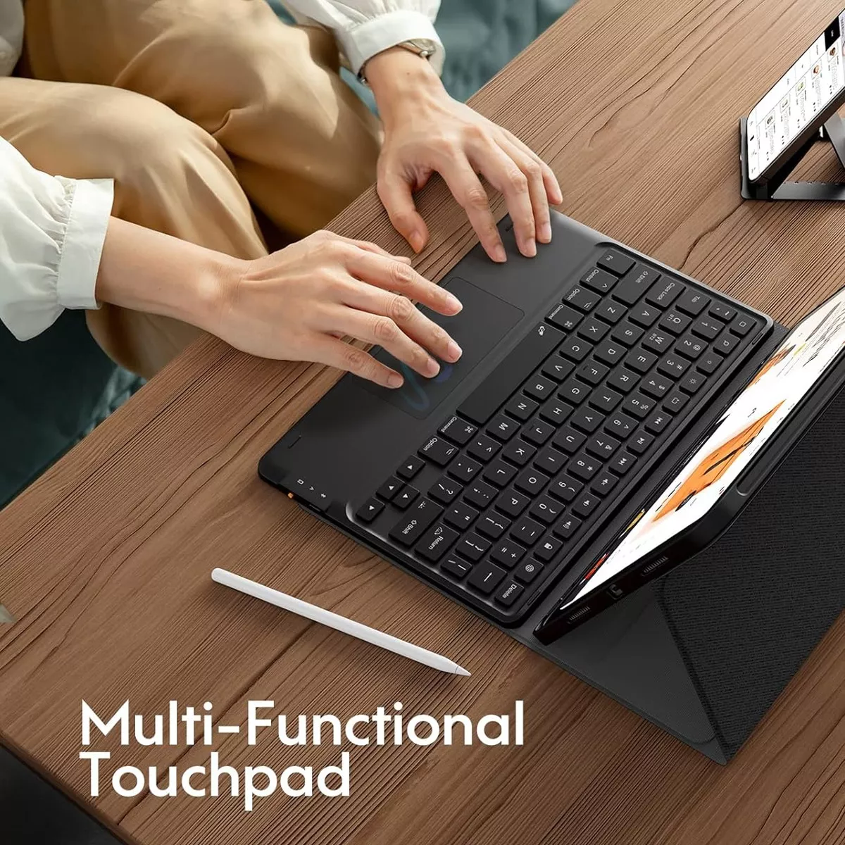 Funda+teclado Iluminado+mouse+lápiz Para Galaxy Tab A9+ Plus