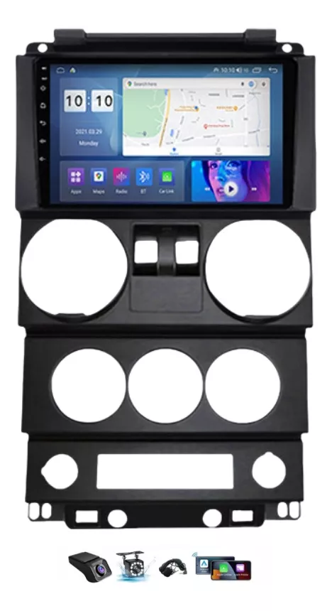 Estereo 2g Para Jeep Wrangler Rubicon,gps+carplay+cámara+dvr