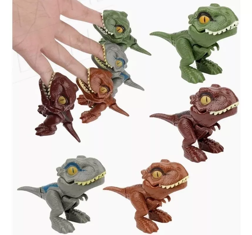 Paquete De 4 Juguetes Dinosaurios Que Se Muerden Los Dedos