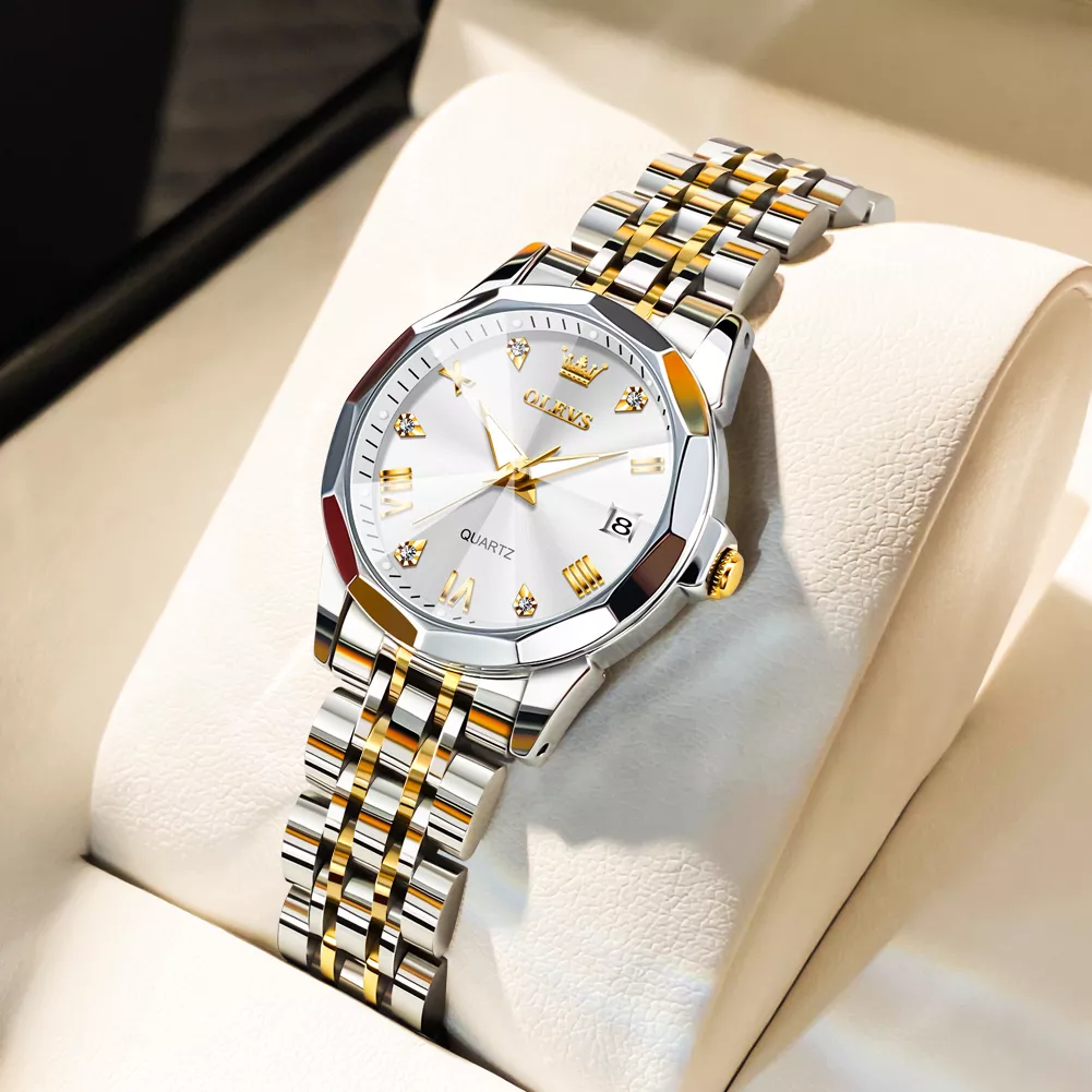 Olevs Reloj Para Mujer Luminoso Impermeable Cuarzo Dama 9931