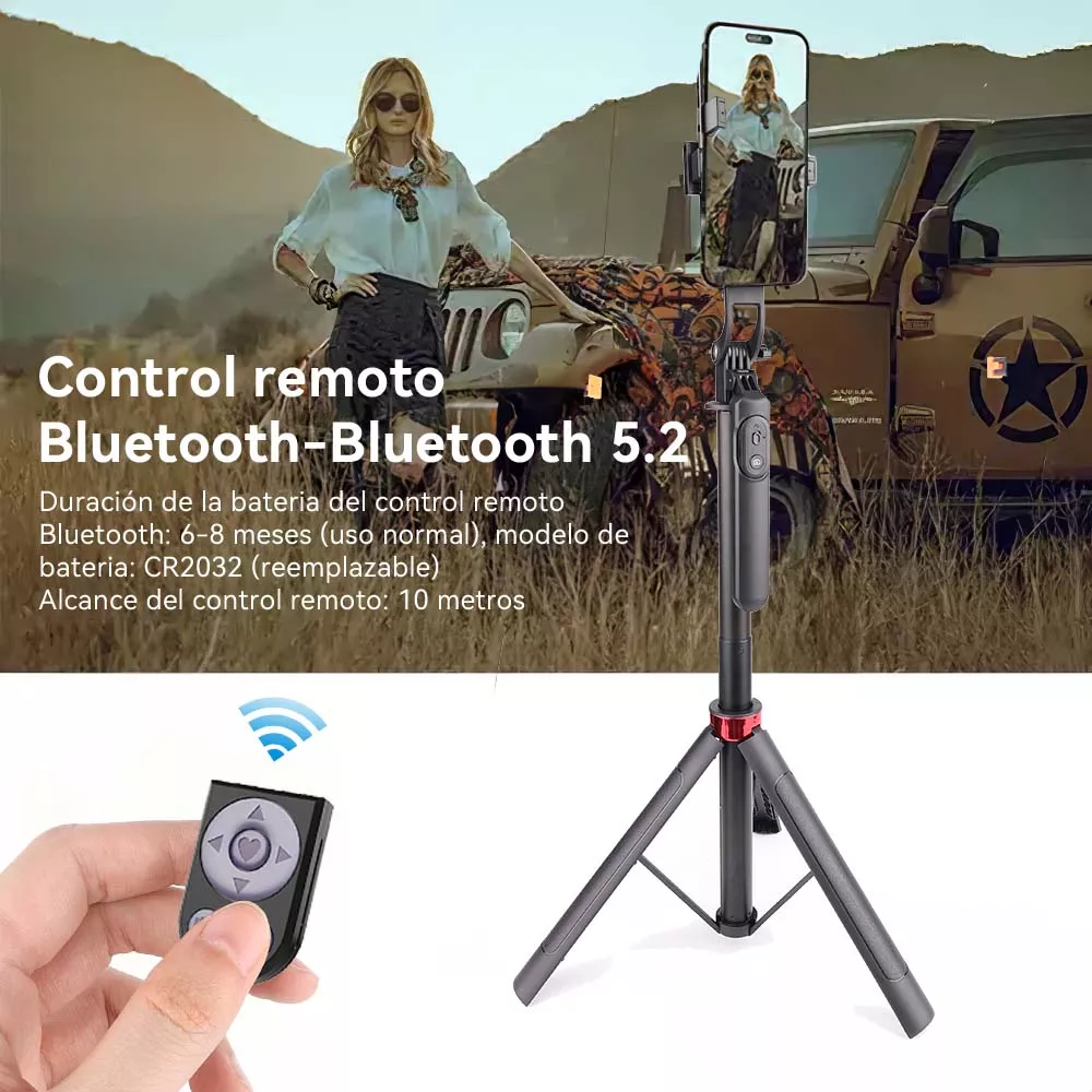 Tripode Celular Selfie Stick Bluetooth Control Remote 175cm