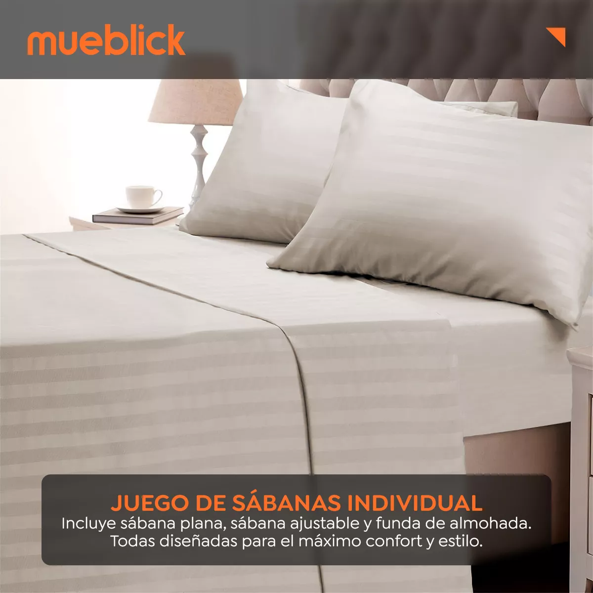 Juego De Sábanas Individual 3200 Hilos Egipcian Suave Blick