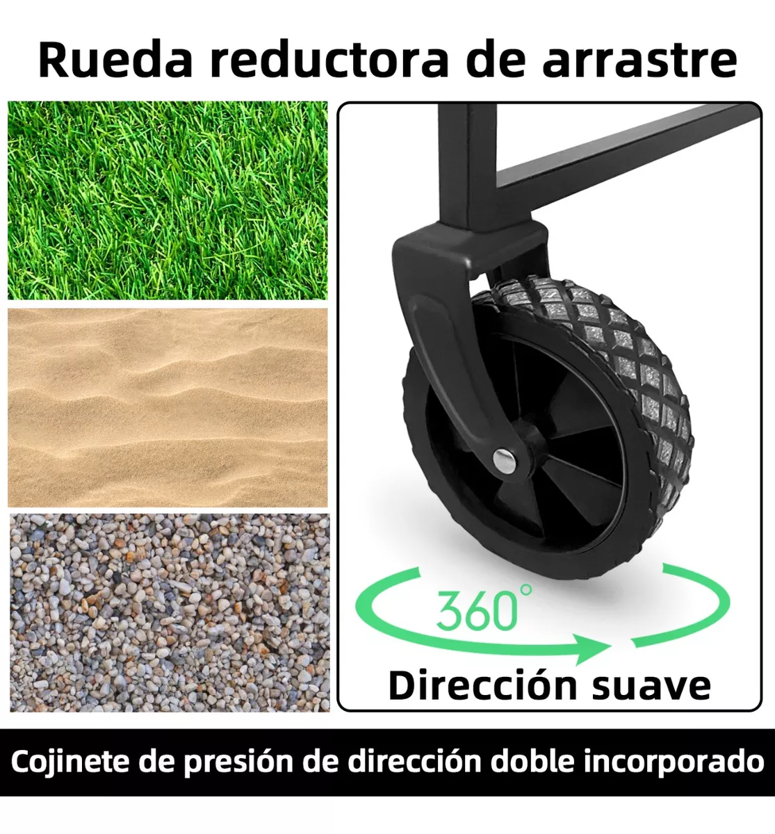 Carrito Vagón Plegable Multiusos Con Manija Para Acampar Bei
