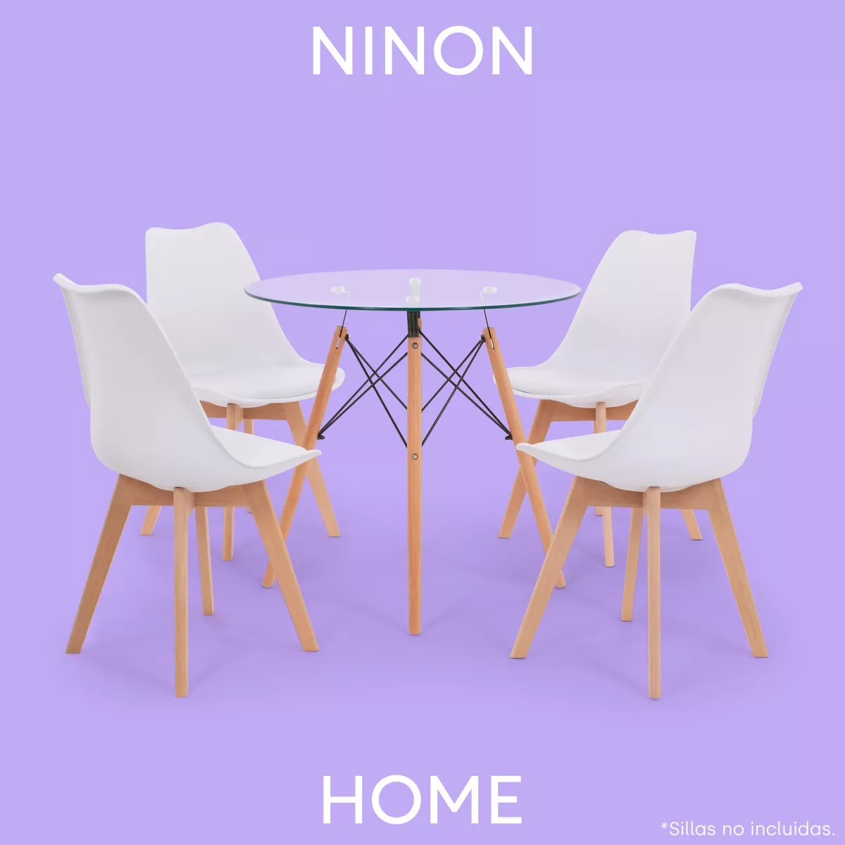 Mesa De Centro De Cristal Ninon Vidrio Templado Moderna