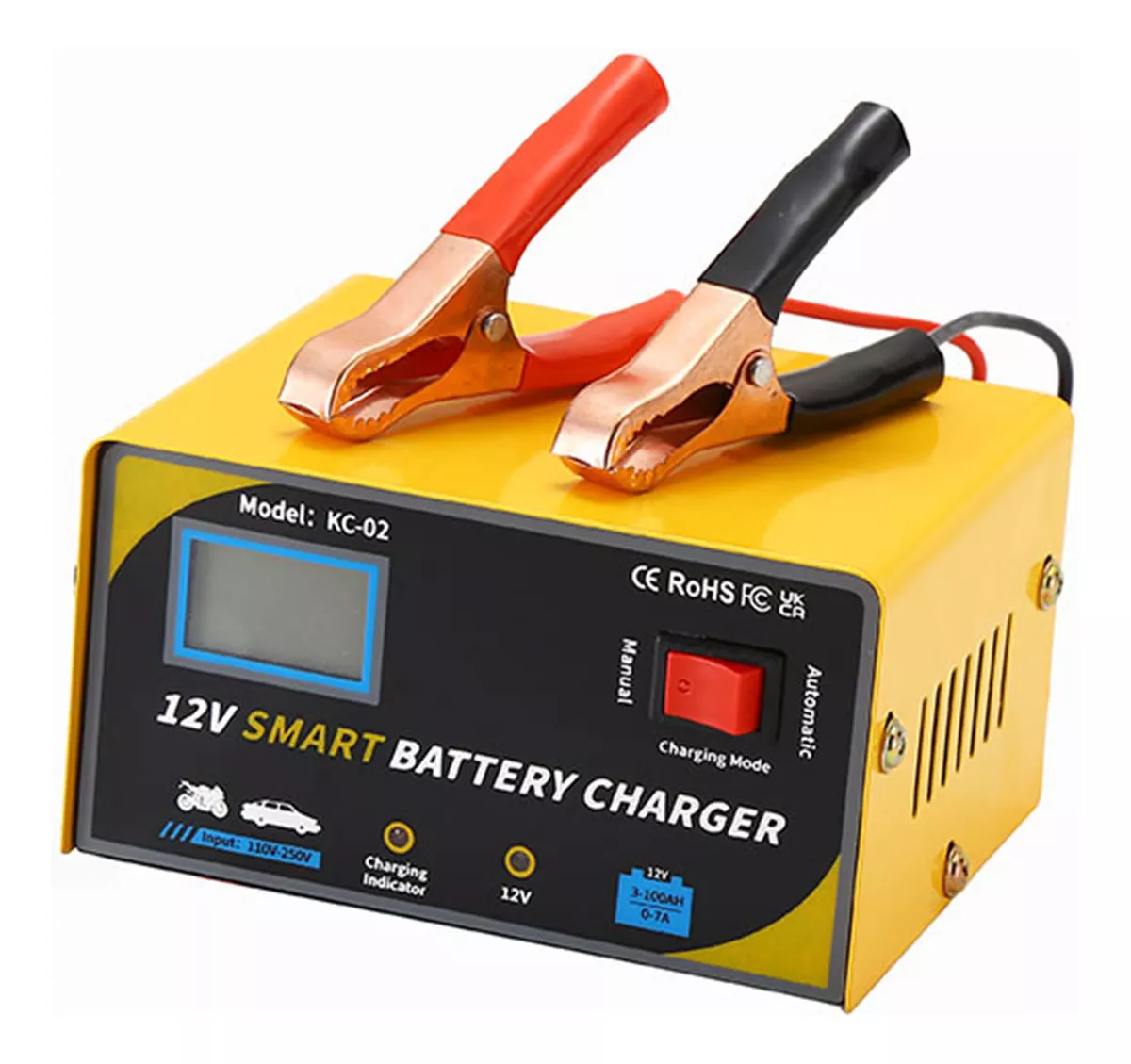 Cargador De Bater&iacute;a De Coche Moto Inteligente 12v 24v