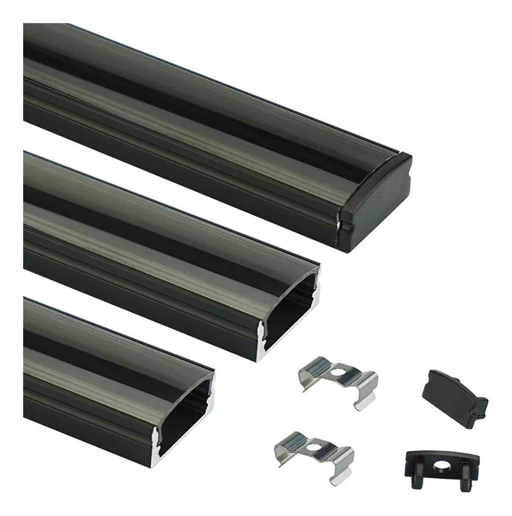 3pcs Perfil De Aluminio Para Tira Led En Casa Oficinas 3m
