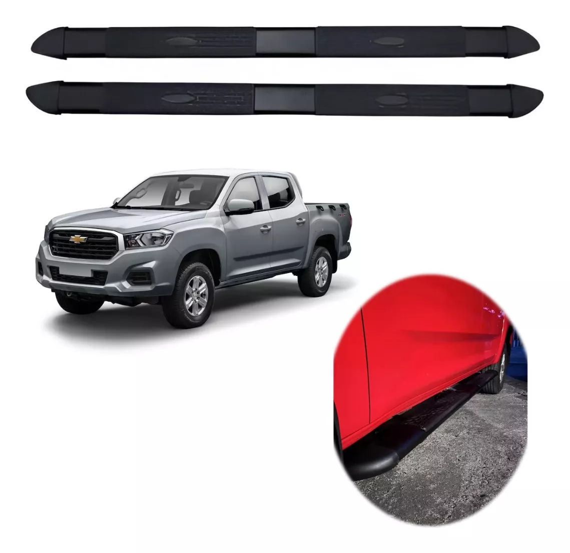 Estribos Chevrolet S10 Max 2023 A 2024 Doble Cabina Negros