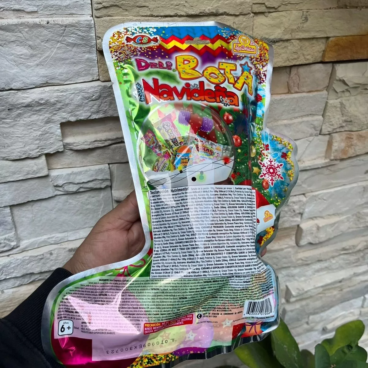 Bota Navideña Dulces Delicias Caja Con 40 Piezas