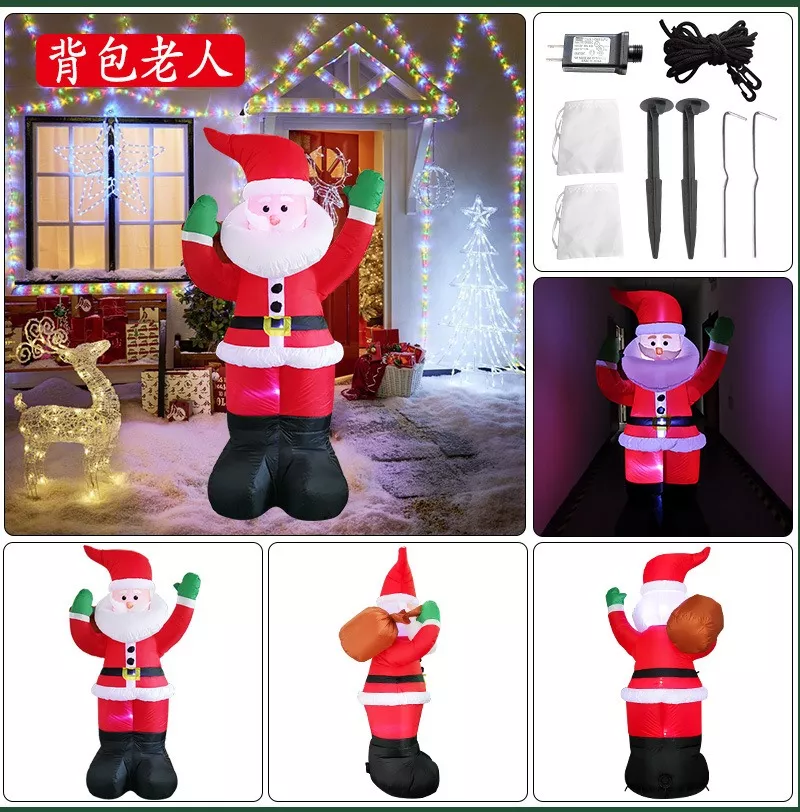 Regalos Navideños Santa Claus Inflable Navidad Muñeca 1.8m