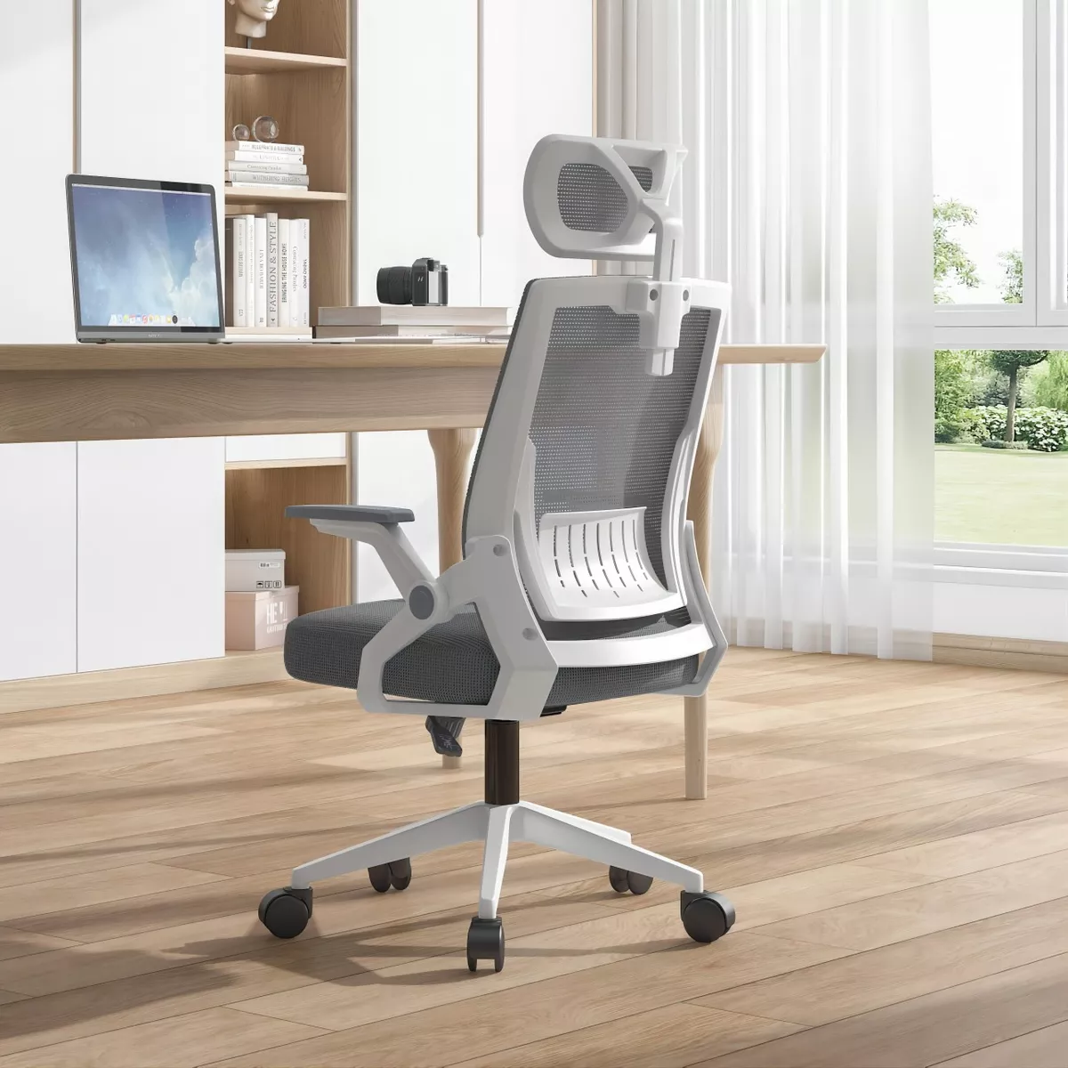 Silla Oficina Escritorio Ergon&oacute;mica Reposacabezas Giratoria