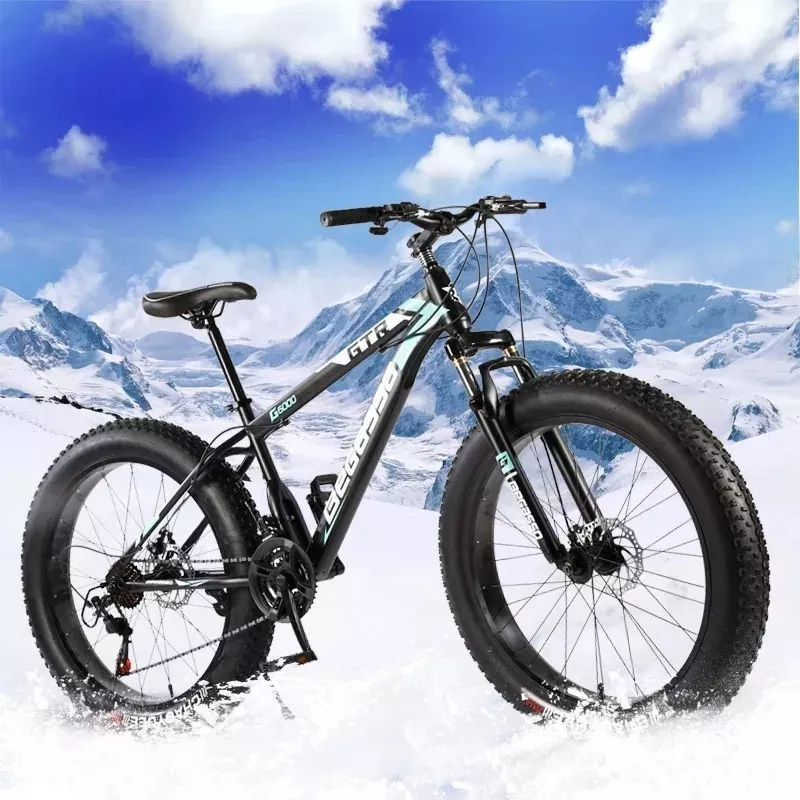 Bicicleta De Montaña Para Hombres Adultos Y Mujeres 4.0in Fat Tire Lagom, Ruedas De 26 Pulgadas, Frenos De Disco Mecánicos, Marco De 21 Velocidades