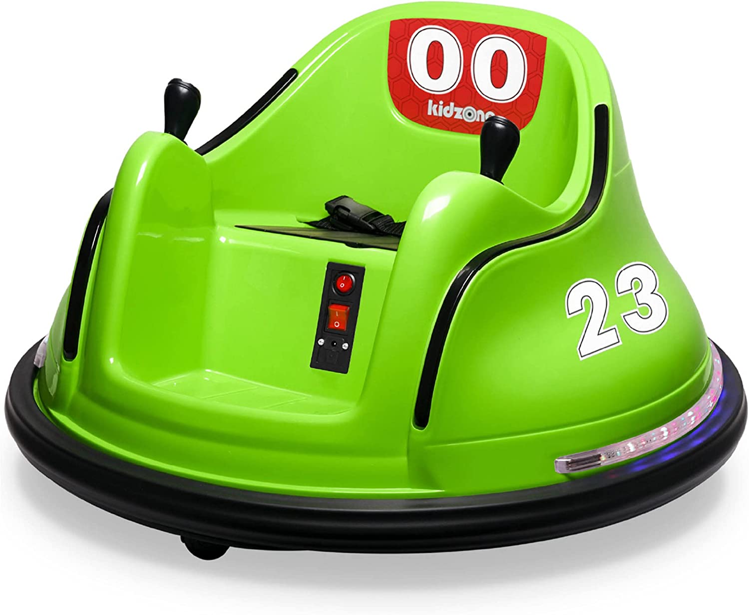 Kidzone Coche Eléctrico de 6 V con Parachoques para Nios y Nios Pequeos de 1,5 a 5 Aos, Adhesivo DIY, Juguete para Golpear Bebés, Regalos con Control Remoto, Luces LED y Giro de 360 Grados