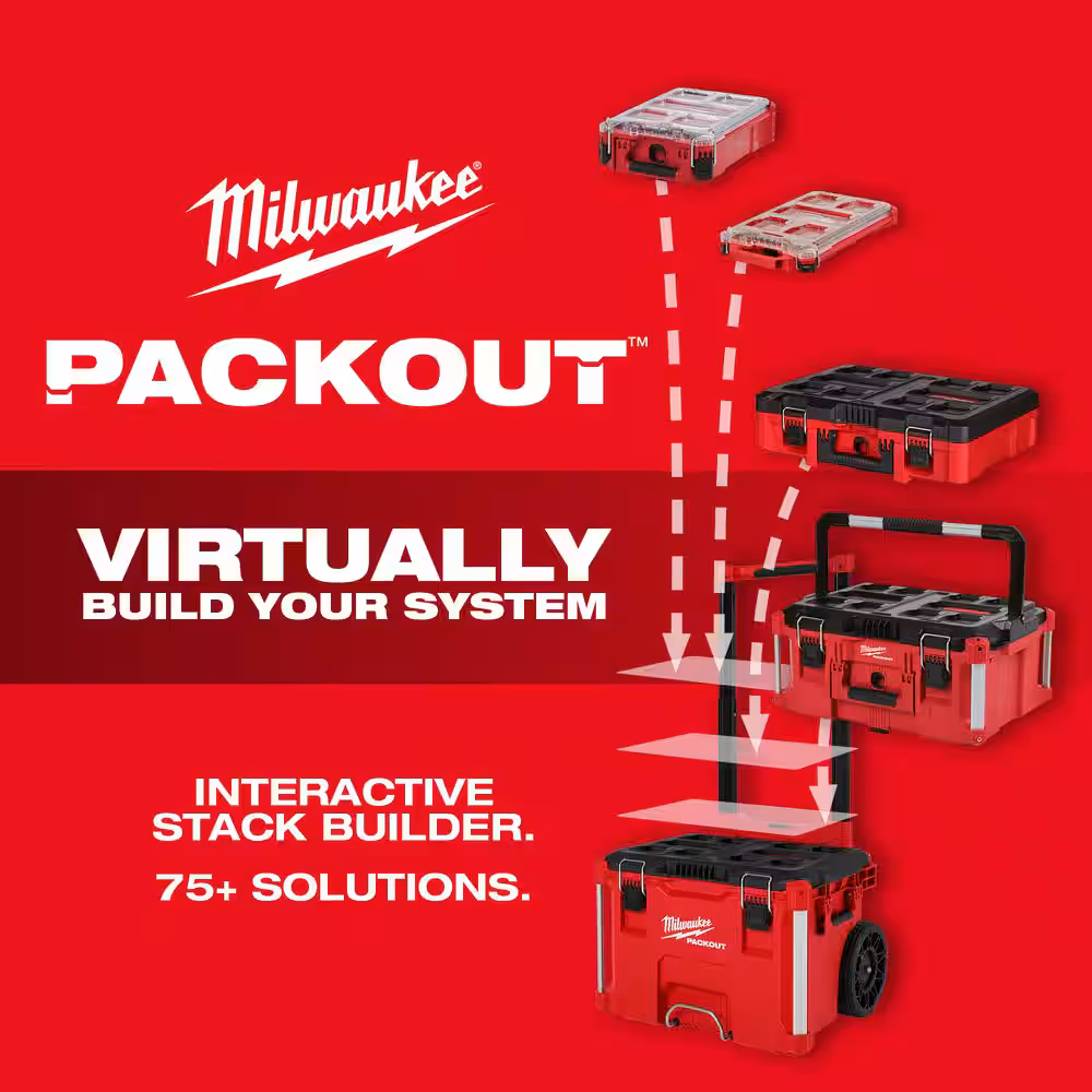 Milwaukee PACKOUT 22 in. Rolling Modular Tool Box Low Profile Handle 48-22-8427