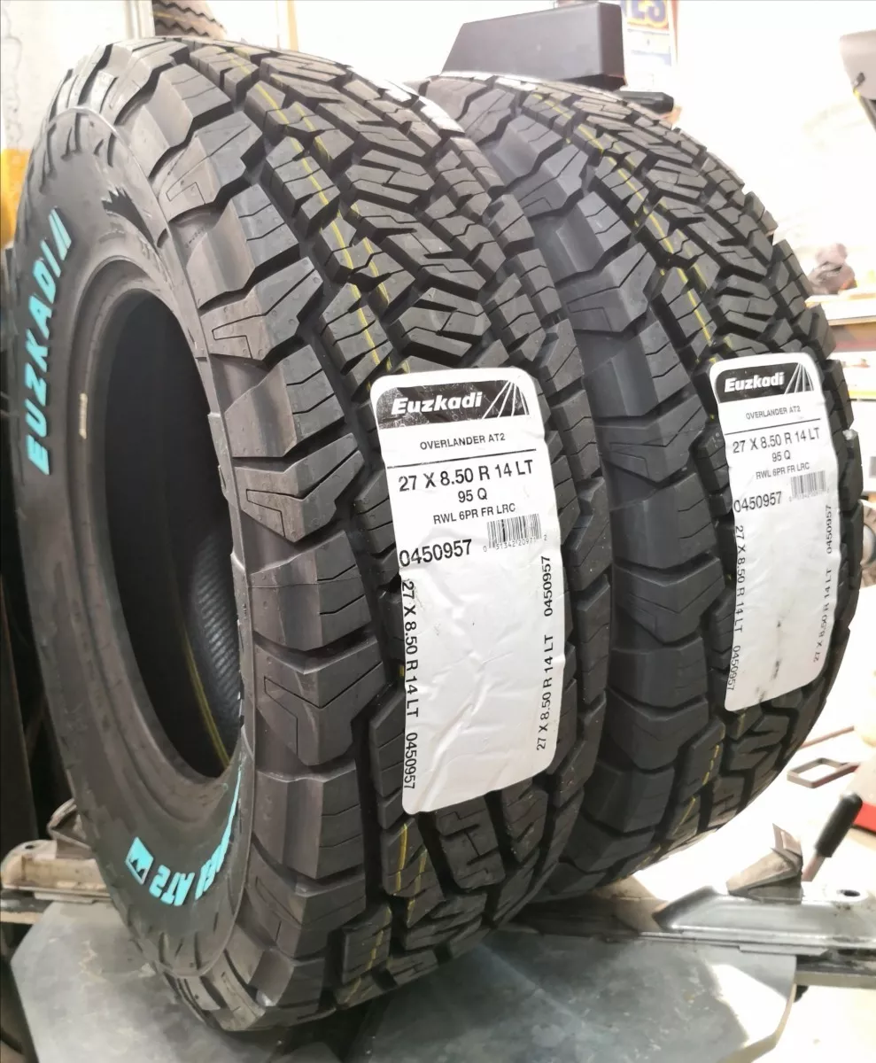 Paquete De 2 Llantas 27x8.50 R14 Euzkadi Overlander At2 95q