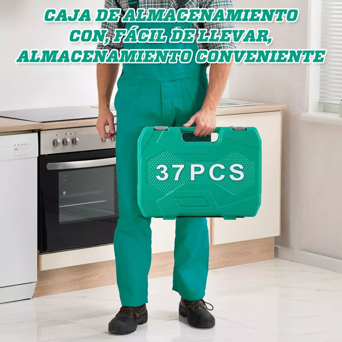 kit Llave Matraca Mecánicas Y Dados Impacto Herramienta 37pc