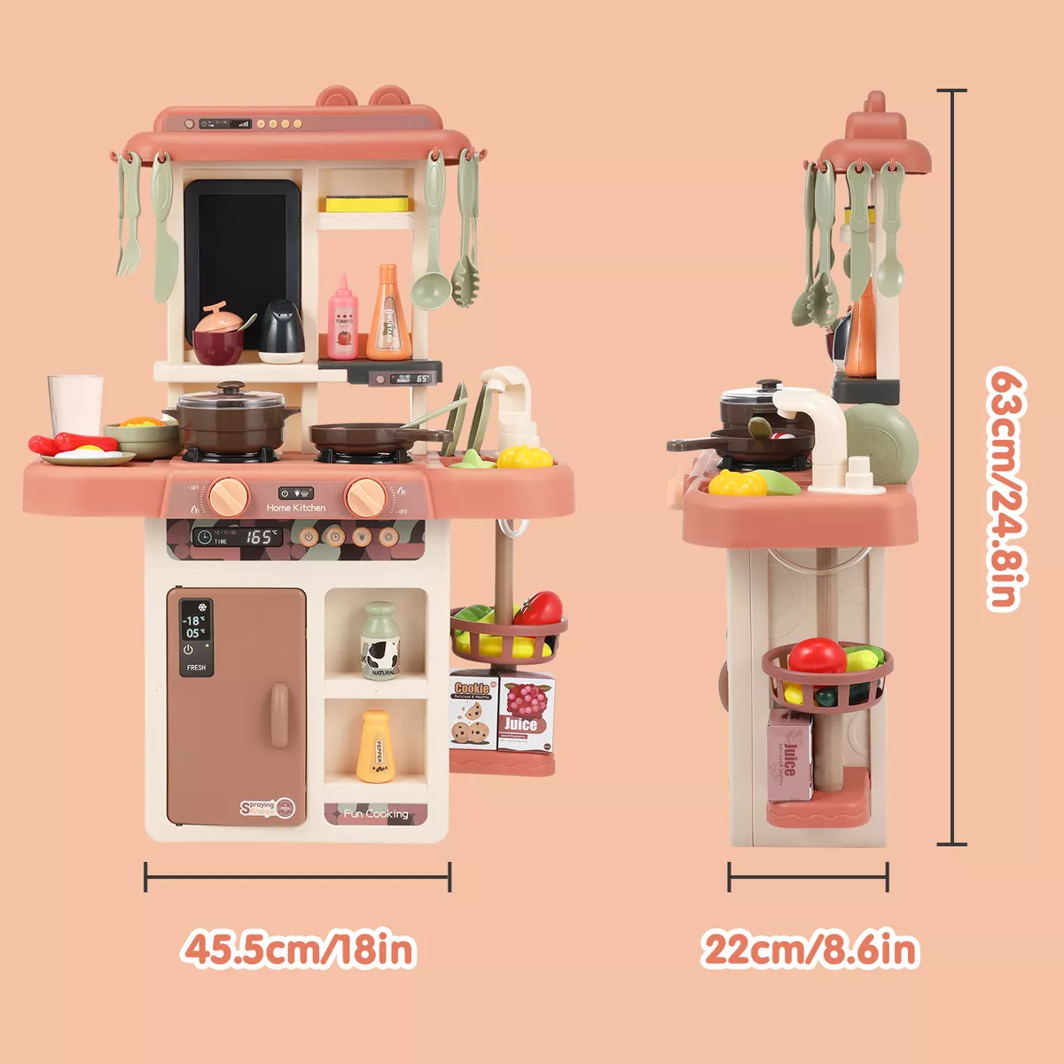 43pcs Cocina Juguete Regalo Para Niños Con Niebla/sonido/luz