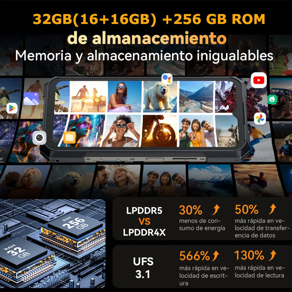 Cubot Kingkong X 5g Dual Sim 256 Gb Negro 16 Gb Ram Android 14
