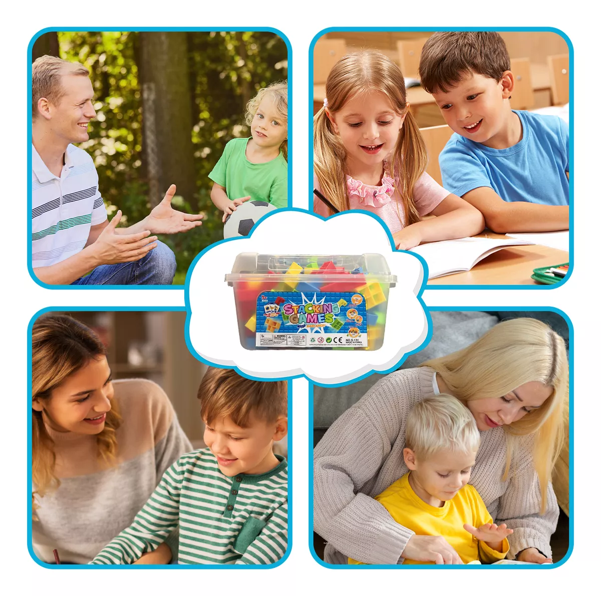 96pcs Juego De Equilibrio Educativo Tetris Tower Para Niños