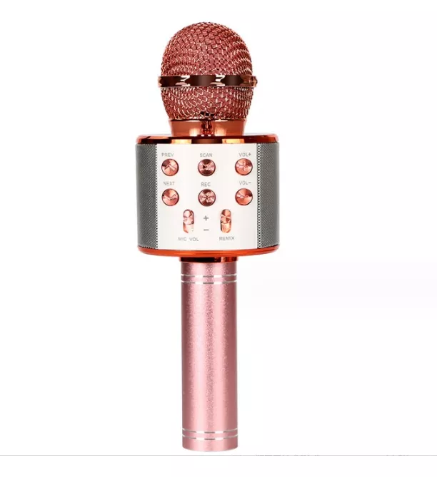 Micrófono De Karaoke Inalámbrico Con Bluetooth Y Bocina Azul Jutang 001