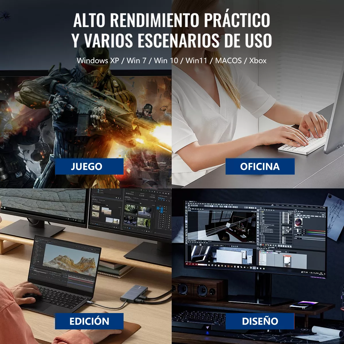 Mouse Inalámbrico Bluetooth Recargable Gamer Ergonomico 2.4g