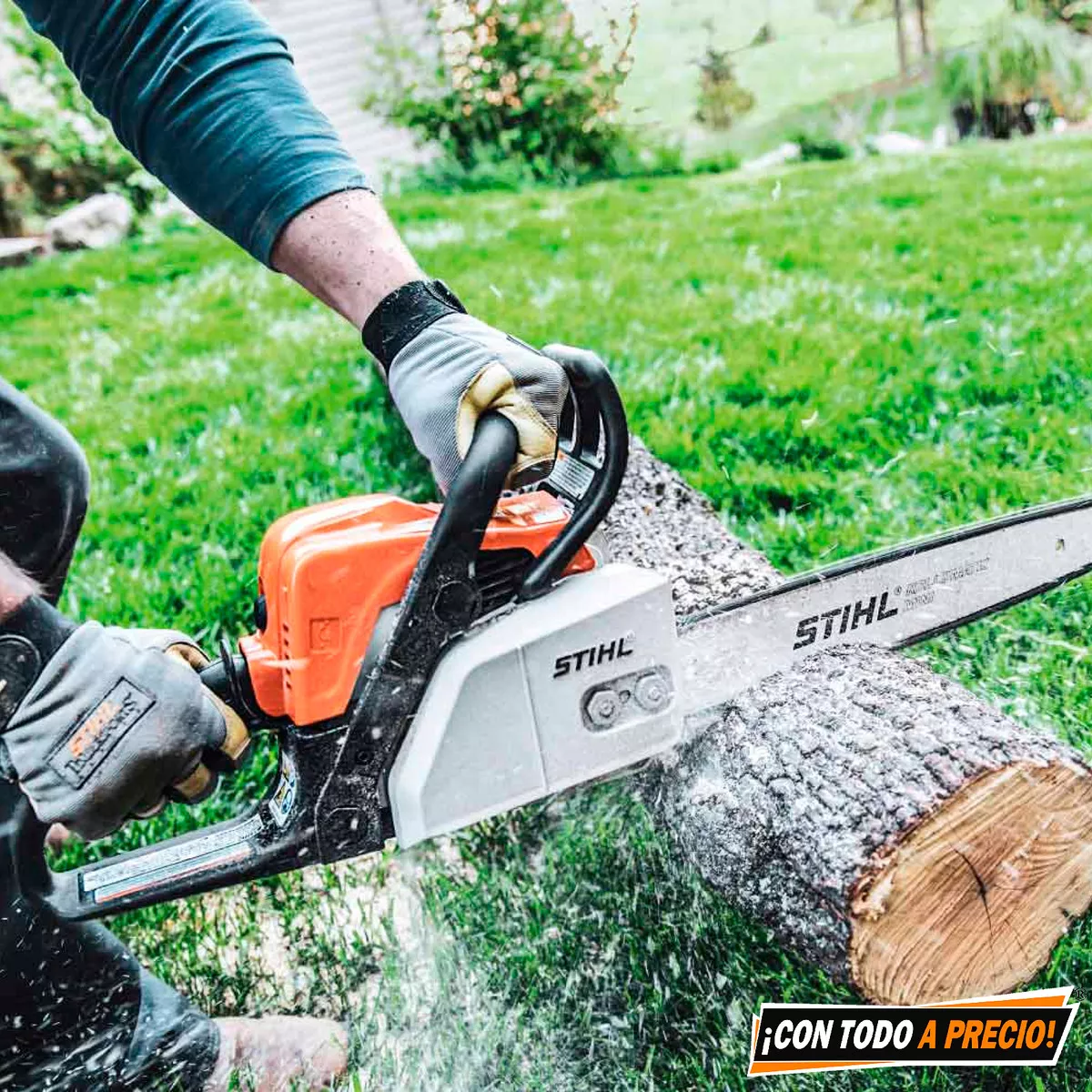 Motosierra a nafta Stihl MS 170 30.1cc naranja/blanco 1.7cv