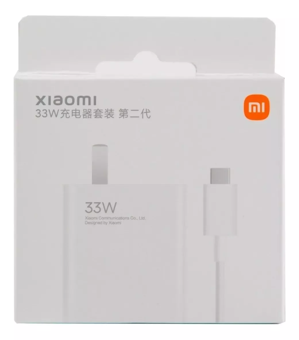 Cargador Xiaomi 33w Tipo C. Turbo Cargador Mdy11ex color Blanco