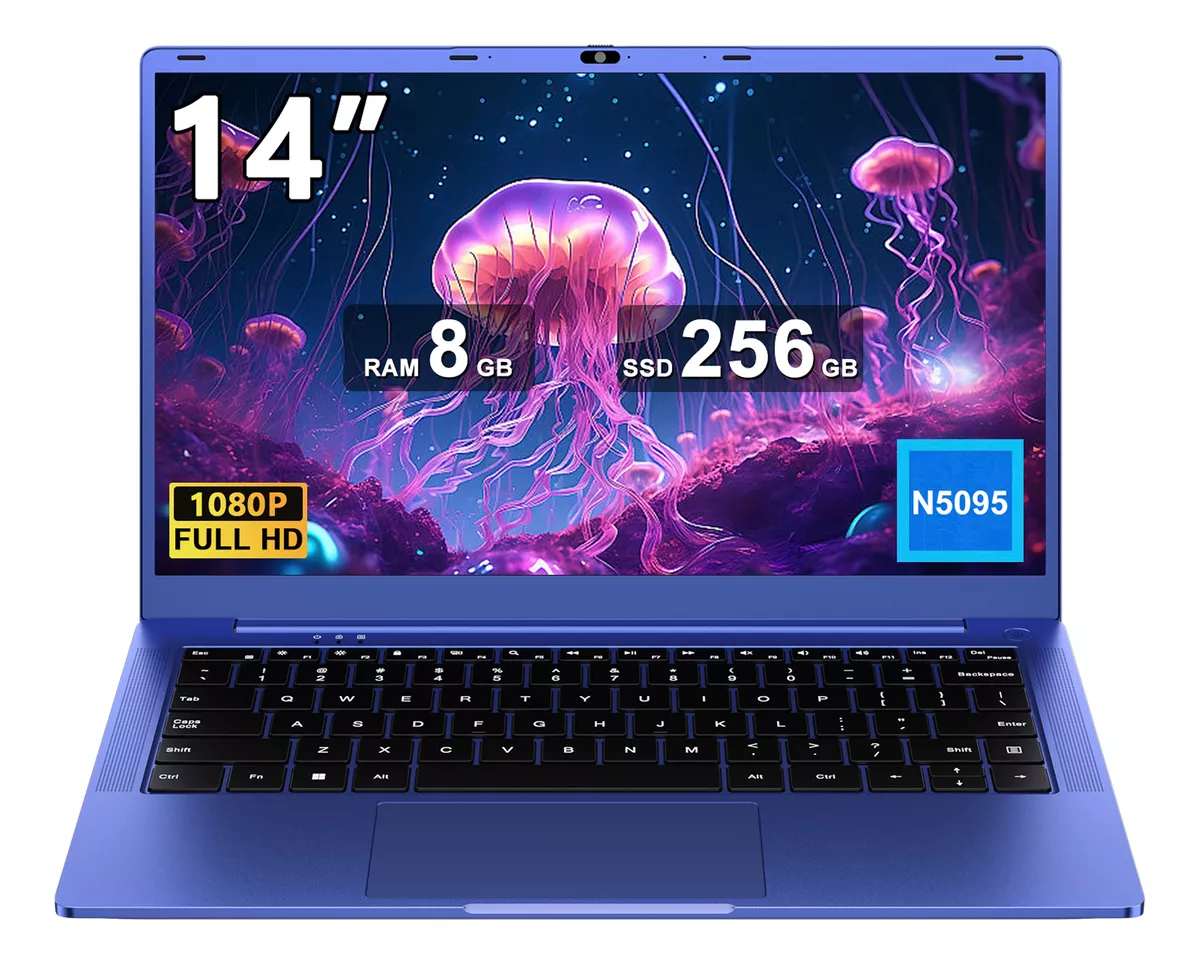 Laptop 14 Win11 N5095 8 Gb Ram 256 Gb Ssd 1080p+ratón