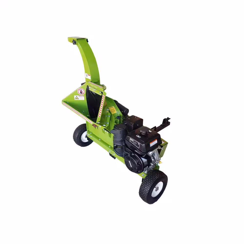 Yardbeast Tru-Feed 3.5 in. Professional Chipper 14 HP Gas Kohler CH440 ATV Towable Trailer, Rotational Discharge Dual Belt Clutch YB3514ATV