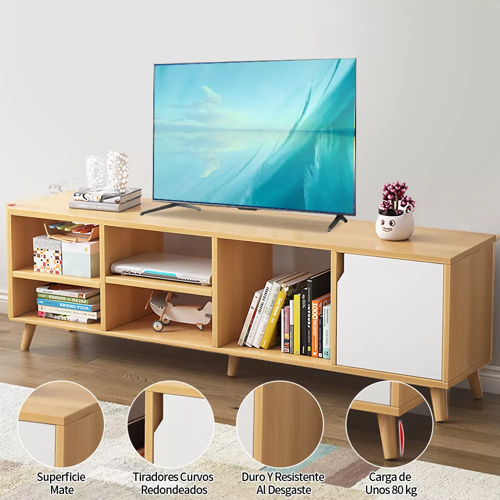 Mesa De Tv Gabinete Para Almacenamiento De Madera 120x30x38