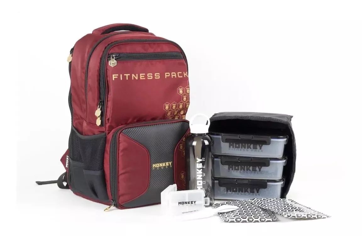 Mochila Fitness paquete Monkey Power Desmontable Recipientes