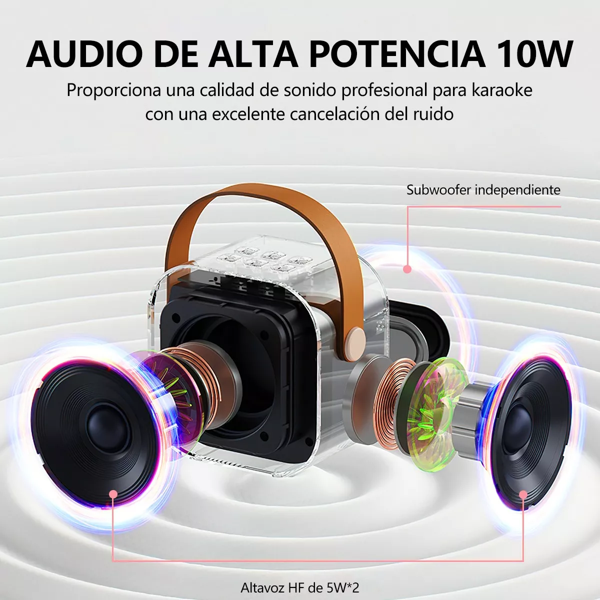 Karaoke Para Niños Con 2 Micrófonos Inalámbricos Y Bocina