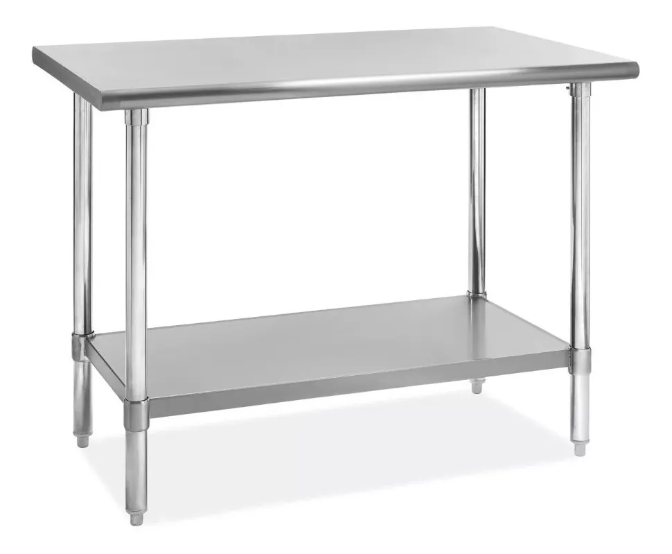 Mesa En Isla 100% Acero Inoxidable 110x60x90 Marca Ferrinoxr