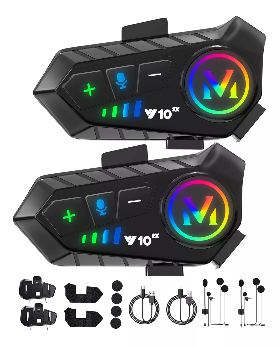 Intercomunicadores Casco Aud&iacute;fonos Bluetooth Para Moto 2pcs