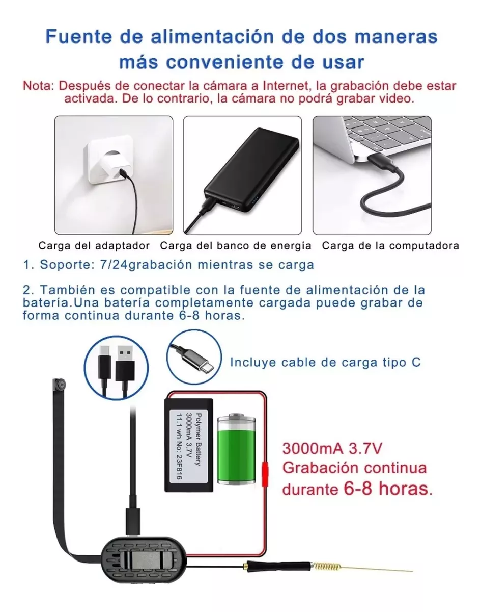 Mini Cámara Espía Oculta 5g Wifi Cámara Hd, Cámara B2cmxfull